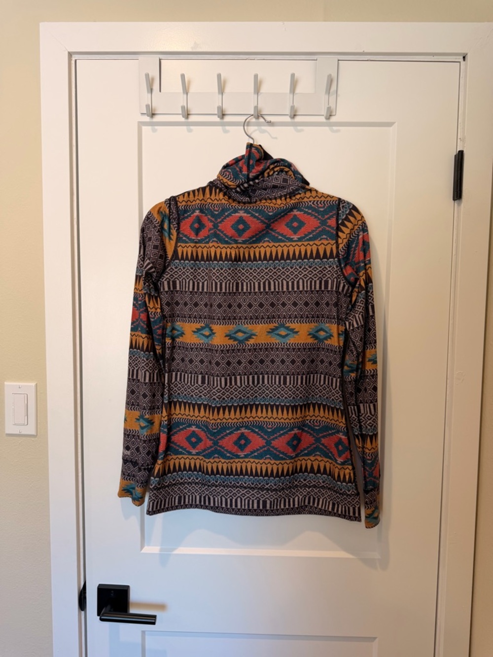Burton Base Layer with Aztec-Inspired Pattern in Rust and Mustard - Picture 2 of 2